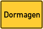 Place name sign Dormagen