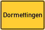 Place name sign Dormettingen
