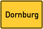 Place name sign Dornburg, Elbe