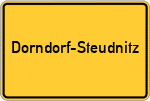 Place name sign Dorndorf-Steudnitz