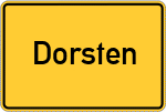 Place name sign Dorsten