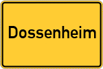 Place name sign Dossenheim