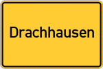 Place name sign Drachhausen
