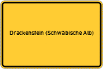 Place name sign Drackenstein (Schwäbische Alb)
