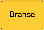 Place name sign Dranse