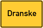 Place name sign Dranske