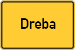 Place name sign Dreba