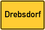 Place name sign Drebsdorf
