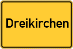 Place name sign Dreikirchen