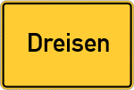 Place name sign Dreisen