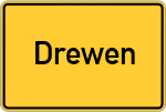 Place name sign Drewen