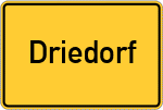 Place name sign Driedorf