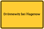 Place name sign Drönnewitz bei Hagenow