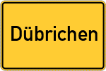 Place name sign Dübrichen