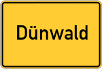 Place name sign Dünwald