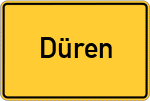 Place name sign Düren, Rheinland