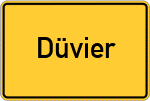 Place name sign Düvier