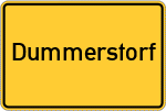 Place name sign Dummerstorf