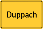 Place name sign Duppach