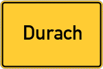 Place name sign Durach, Allgäu