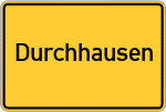 Place name sign Durchhausen