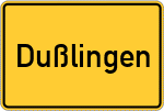 Place name sign Dußlingen