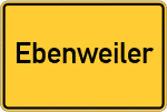 Place name sign Ebenweiler