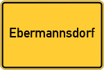 Place name sign Ebermannsdorf