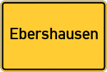Place name sign Ebershausen, Schwaben