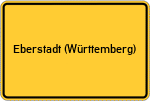 Place name sign Eberstadt (Württemberg)