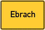 Place name sign Ebrach, Oberfranken