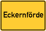 Place name sign Eckernförde