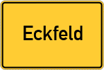 Place name sign Eckfeld