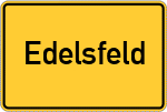 Place name sign Edelsfeld
