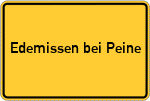 Place name sign Edemissen bei Peine