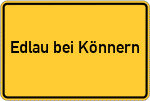 Place name sign Edlau bei Könnern