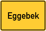 Place name sign Eggebek
