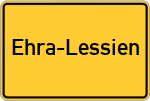 Place name sign Ehra-Lessien