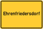 Place name sign Ehrenfriedersdorf