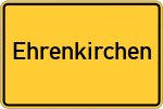 Place name sign Ehrenkirchen
