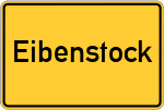 Place name sign Eibenstock