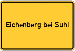 Place name sign Eichenberg bei Suhl