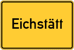 Place name sign Eichstätt, Bayern