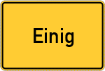Place name sign Einig