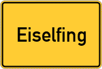 Place name sign Eiselfing