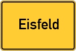 Place name sign Eisfeld