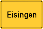 Place name sign Eisingen, Kreis Würzburg