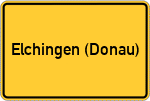 Place name sign Elchingen (Donau)