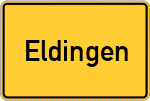 Place name sign Eldingen