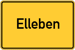 Place name sign Elleben